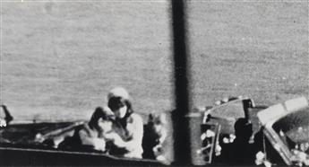 (JOHN F. KENNEDY ASSASSINATION) A series of 6 frames from Abraham Zapruders 8mm film of JFKs assassination in Dallas, Texas.